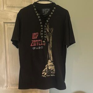 Led Zeppelin tie neck Graphic T-Shirt